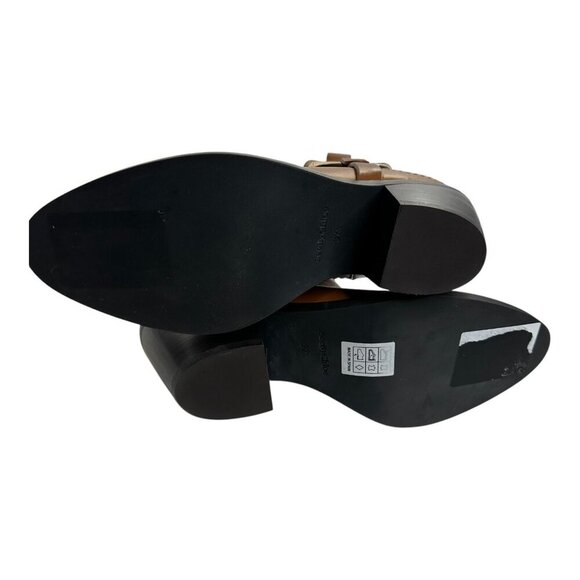 See by Chloé Hana Cuban Moto Buckle Ankle Boot Leather Brown Sz: EU 37.5/US 7.5 - Picture 7 of 9